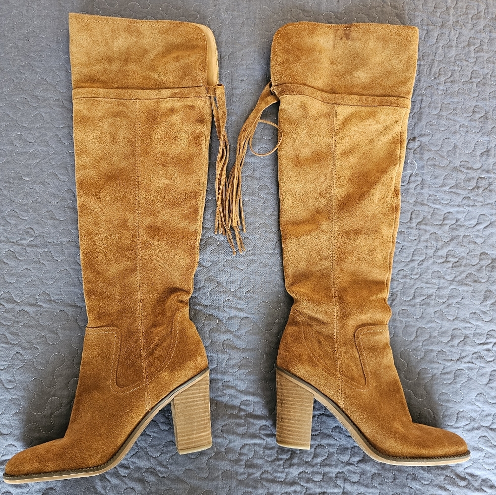 Franco Sarto Elnora over knee suede boots 9.5